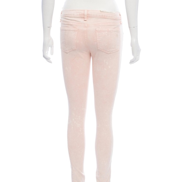 Rag & Bone Pink Acid Wash Mid-Rise Jeans XS US25 - Picture 3 of 3